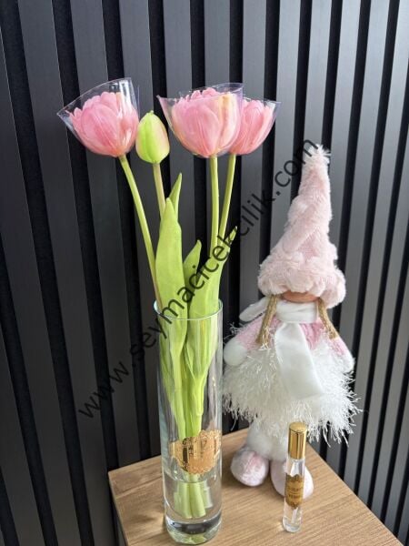 Islak yapay Lale Katmerli- Pembe