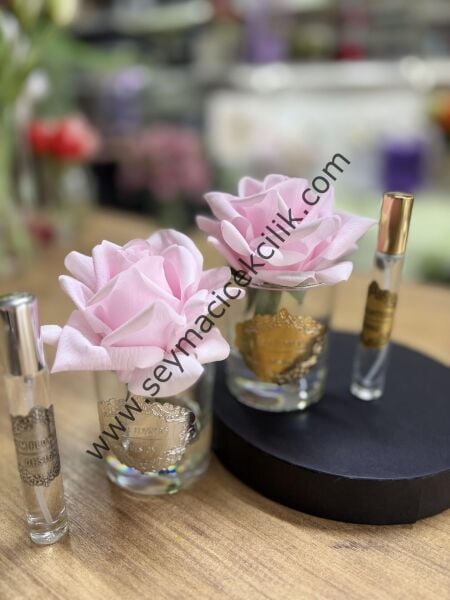 Tekli ıslak yapay Gül- Pudra Pembe