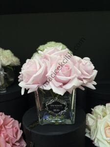 7 lü Gül-  Pudra Pembe renkli