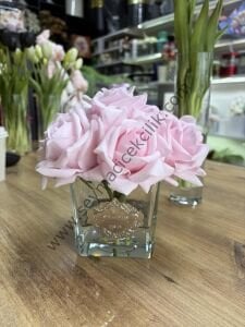 7 li Gül-  Açık Pembe renkli