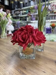 7 li Gül-  Kırmızı Rekli