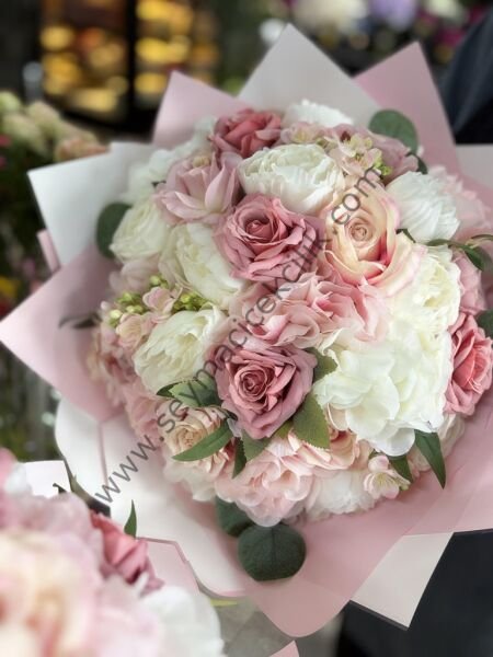 Karısık Yapay El Buketi - Pembe
