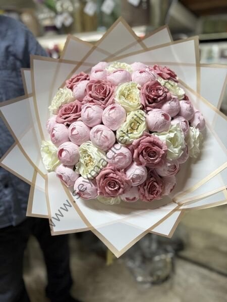 Gül Şakayık Yapay El Buketi 4