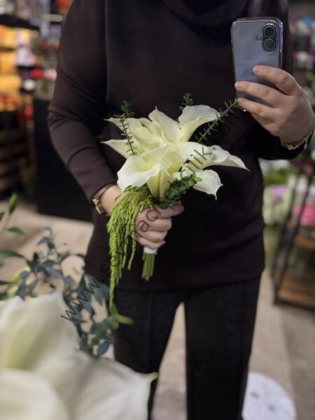 Yapay Islak Gala Çiçeği- GelinBuketi