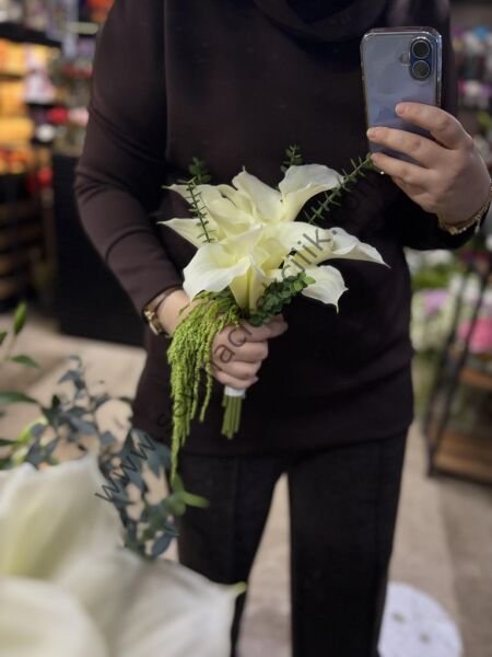 Yapay Islak Gala Çiçeği- GelinBuketi