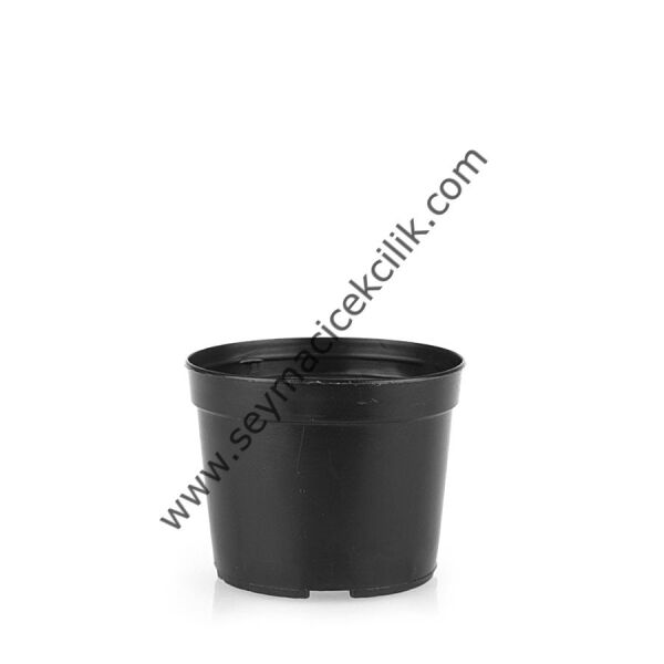 8 cm Yuvarlak Siyah Saksı- 100 adet
