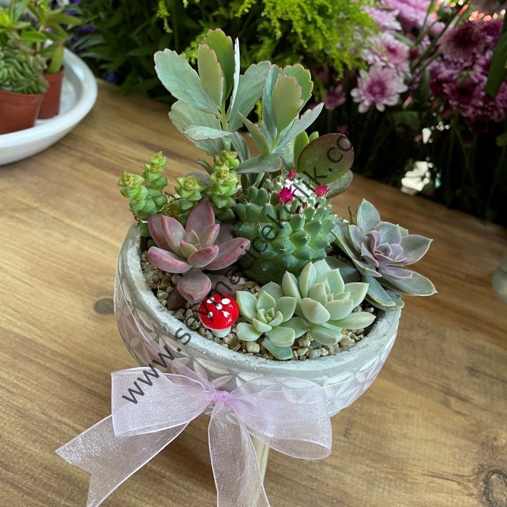 Ayaklı Saksı Beyaz