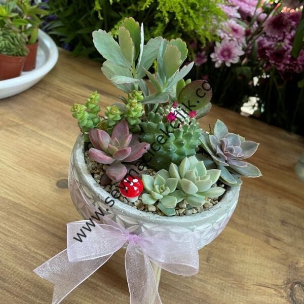 Ayaklı Saksı Beyaz